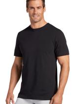 Camiseta Jockey Classic de gola redonda masculina preta, pacote com 6