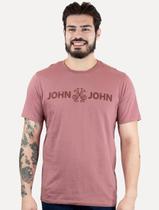 Camiseta John John Masculina JJ Basic Logo Rusty Rosa Médio