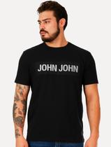 Camiseta John John Masculina Regular Micropoints Preta