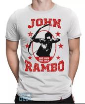 Camiseta John Rambo Sylvester Stallone Camisa Filme Anos 80 - king of Geek