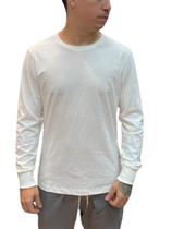 Camiseta john roger manga longa basic sleeve - off white