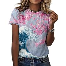 Camiseta joo meryer feminina com estampa artística de noite estrelada