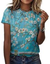 Camiseta joo meryer feminina Starry Night Art Painting 6GG