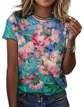 Camiseta joo meryer feminina Starry Night Art Painting Pink