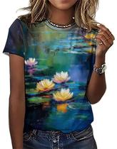 Camiseta joo meryer feminina Starry Night Art Painting