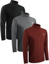 Camiseta Jumgear-life, pacote com 3 unidades, zíper, manga comprida, GG Camiseta Jumgear-life, pacote com 3 unidades, zíper, manga comprida, GG