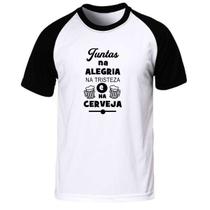 Camiseta juntas na alegria e na tristeza divertido cerveja