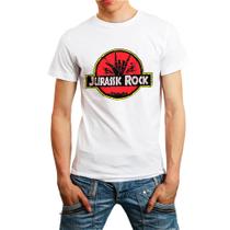 Camiseta jurassic rock camisa masculina lançamento