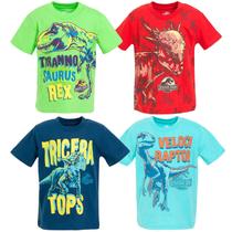Camiseta Jurassic World Dinosaur Little Boys, pacote com 4, 6 anos