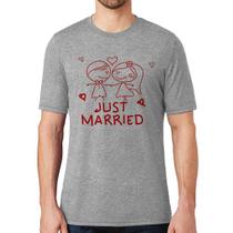 Camiseta Just Married - Foca na Moda