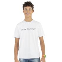 Camiseta Juvenil AND.GO em Algodão na cor Branca