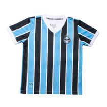 Camiseta Juvenil Betel Grêmio Tricolor Azul/Preto