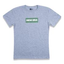 CAMISETA JUVENIL BLOCK BRANCO MESCLA CINZA New Era