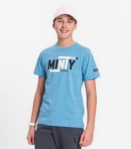 Camiseta Juvenil Em Meia Malha Maquinetada Minty Azul