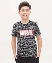 Camiseta Juvenil Estampa Marvel Tam 10 a 16-04507