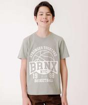 Camiseta Juvenil Manga Curta Estampada MR Tam 10 a 16-31009