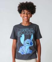 Camiseta Juvenil Manga Curta Stitch Disney Tam 10 a 16-76124