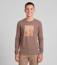 Camiseta Juvenil Manga Longa Com Estampa Minty Marrom Camiseta Juvenil Manga Longa Com Estampa Minty Marrom