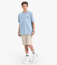 Camiseta Juvenil Masculina em Meia Malha Minty Azul Camiseta Juvenil Masculina em Meia Malha Minty Azul