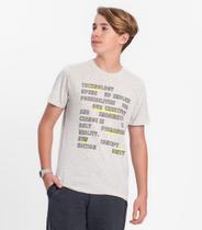 Camiseta Juvenil Masculina Em Meia Malha Minty Cinza