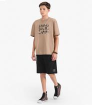 Camiseta Juvenil Masculina em Meia Malha Minty Marrom Camiseta Juvenil Masculina em Meia Malha Minty Marrom