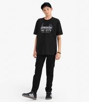 Camiseta Juvenil Masculina em Meia Malha Minty Preto Camiseta Juvenil Masculina em Meia Malha Minty Preto