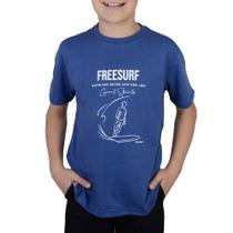 Camiseta Juvenil Masculina Freesurf Surfer MC Azul - 1304050