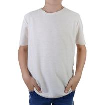 Camiseta Juvenil Masculina KingJoe Detalhada Bege Natural