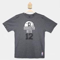 Camiseta Juvenil NBA Brooklyn Nets Half Logo Masculina
