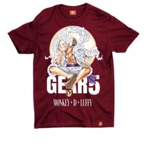 Camiseta Juvenil One Piece - Luffy Gear Five Bordo