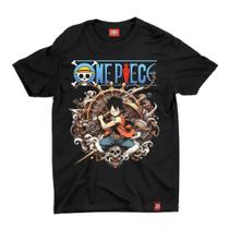 Camiseta Juvenil One Piece - Luffy Preto Camiseta Juvenil One Piece - Luffy Preto