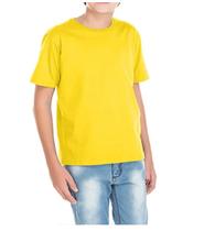 Camiseta Juvenil Unissex Básica Rovitex Kids Amarela Escolar