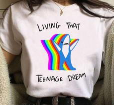 Camiseta Katy Perry Left Shark Living That Teenage Dream Unissex