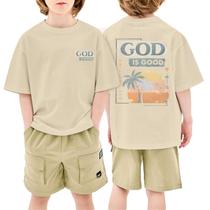 Camiseta KEEVICI Boys God is Good is Good Christian Faith 13-14 anos Camiseta KEEVICI Boys God is Good is Good Christian Faith 13-14 anos