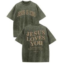 Camiseta KEEVICI Boys Jesus is King Love You para crianças de 7 a 8 anos Camiseta KEEVICI Boys Jesus is King Love You para crianças de 7 a 8 anos