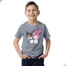 Camiseta Kids Melody Kuromi Anime 100% Algodão Kitty Desenho