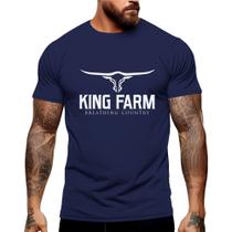 Camiseta King Agro Country Farm Manga Curta Gola Redonda Shopping Academia Lazer 100% Algodão