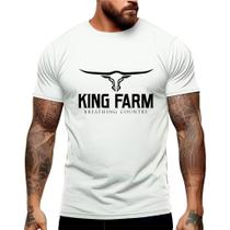 Camiseta King Agro Country Farm Manga Curta Gola Redonda Shopping Academia Lazer 100% Algodão
