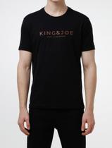 Camiseta King&Joe Malha Assinatura Preto Cor:PretoTamanho:G