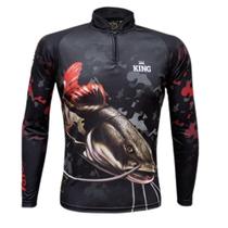 camiseta king pesca com proteção solar 50+ uv dry fit pirarara