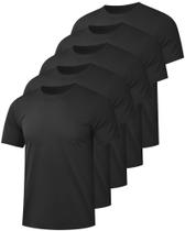 Camiseta Kinglaman 5 Unidades Malha Secagem Rápida Esportiva Camiseta Kinglaman 5 Unidades Malha Secagem Rápida Esportiva