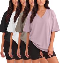 Camiseta Kinglaman Gola V Oversized Plus Size Média Camiseta Kinglaman Gola V Oversized Plus Size Média