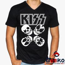 Camiseta Kiss 100% Algodão Banda de Rock Geeko