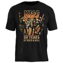 Camiseta kiss 50 Years Of Rock & Roll Camiseta kiss 50 Years Of Rock & Roll