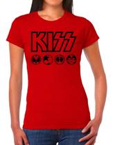 Camiseta Kiss BabyLook Banda Show Rock Tour Feminina