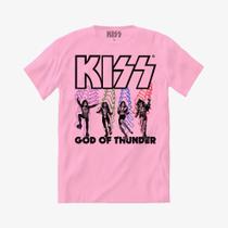 Camiseta Kiss - God Of Thunder Pink Tee