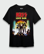 Camiseta Kiss Love Gun Gene Simons Banda de rock OF0120 Camiseta Kiss Love Gun Gene Simons Banda de rock OF0120