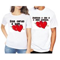 Camiseta Kit Dia Dos Namorados Casal Unissex Love Blusa Amor Presente