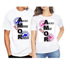 Camiseta Kit Dia Dos Namorados Casal Unissex Love Blusa Amor Presente - Bella Gis