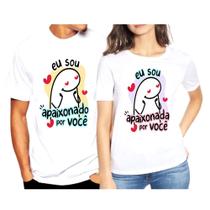 Camiseta Kit Namorados Flork Blusa Love Amor Presente